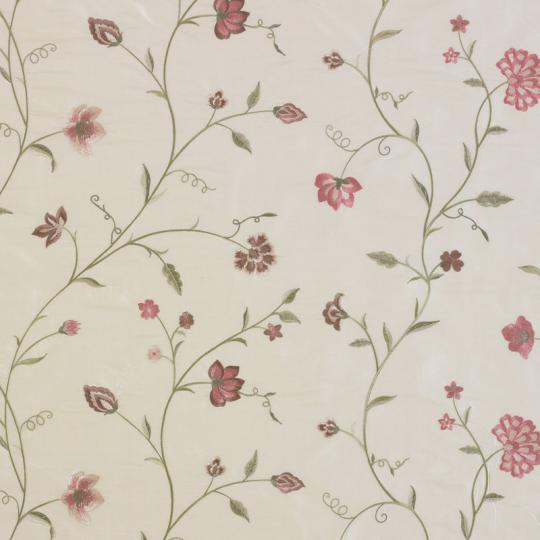 Climbing Floral Dupion Cloud Pink 31413-03 James Hare Limited