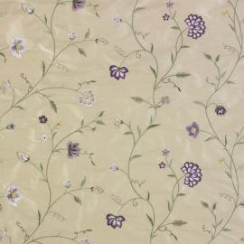 Climbing Floral Dupion Taupe 31413-04 James Hare Limited
