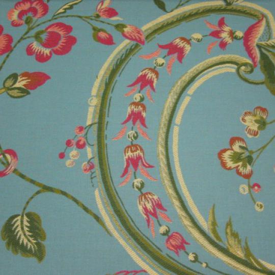 FLEURS ROCOCO Blue Pink FLE 02003 Zoffany