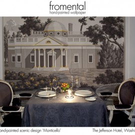 Текстильные обои Custom handpainted scenic design Monticello Fromental
