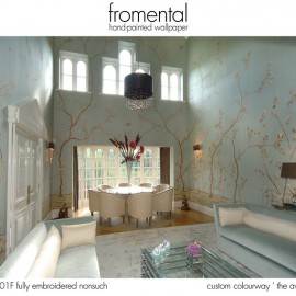 Текстильные обои EC001F Embroidered Nonsuch custom col the aviary Fromental